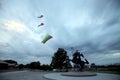 In solidarity with the people of Belarus, next to the Kaunas Castle and the Vytis Monument with the help of the kite the national