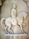 Solider and horse on a tombstone