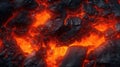 Solidified hot lava texture of eruption volcan. Generative AI