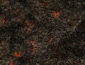 Solidified hot lava texture of eruption volcano Royalty Free Stock Photo