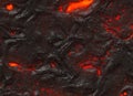 Solidified hot lava texture of eruption volcano Royalty Free Stock Photo