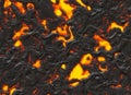 Solidified lava texture of eruption volcano Royalty Free Stock Photo