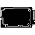 A solidstate drive with a transparent background and a rectangular shape with rounded corners Royalty Free Stock Photo