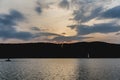 Clouds - Solina Lake in the Bieszczady Mountains in Poland - view from Polanczyk Royalty Free Stock Photo