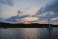 Clouds - Solina Lake in the Bieszczady Mountains in Poland - view from Polanczyk Royalty Free Stock Photo