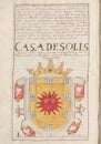 Solis House Coat of Arms at Nobleza de Extremadura, 1710