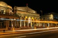 Solis Theater at night with traffic lights in Montevideo old tow Royalty Free Stock Photo