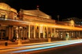 Solis Theater at night with traffic lights in Montevideo old tow Royalty Free Stock Photo