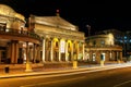 Solis Theater at night with traffic lights in Montevideo old tow Royalty Free Stock Photo