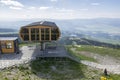 Solisko, Hight Tatras mountains / Slovakia - July 5, 2017 - Modern chair lift is operation also during summer season for hiking