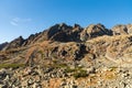 Soliskovy hreben mountain ridge from Mlynicka dolina valley in Vysoke Tatry mountains in Slovakia