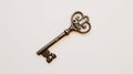 A solitary antique key, placed on a clear surface, becomes a symbol of mystery and possibilities