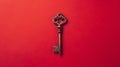 A solitary antique key, placed on a clear surface, becomes a symbol of mystery and possibilities