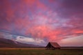 Solitary Barn in Sunset Skies