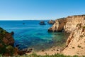 Solitary beach and lagoon close to Alvor. The hideaway place for the private beach holiday. Algarve, Portugal