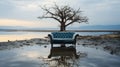 Solitary Chair: A Surreal Minimalistic Nature Photography