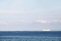 Solitary cruise ship in the ocean, dreamy Royalty Free Stock Photo