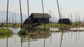 Solitary house on Inle Lake Royalty Free Stock Photo