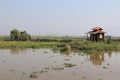 Solitary house on Inle Lake Royalty Free Stock Photo