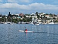 Lone Kayak Paddler in Rose Bay, Sydney, Australia