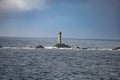 Solitary longships Lighthouse Cornwall Royalty Free Stock Photo