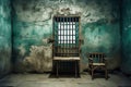 Solitary prison cell. The concept of prison and punishment for crime. Torture solitary confinement Royalty Free Stock Photo