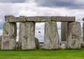 Raven Flying in the Middle of Stonehenge