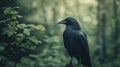 Solitary Raven Perched