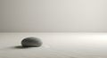 Zen stone minimalism on textured white sand Royalty Free Stock Photo