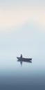 Solitary Rowboat: A Captivating Image Of Digital Minimalism Royalty Free Stock Photo