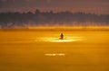 Solitary sculler Royalty Free Stock Photo