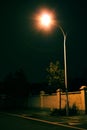 Solitary street lamp in the night