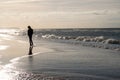 Solitary Wanderer at Cap-Blanc-Nez Beach, France