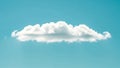 A solitary white cloud floats in a clear blue sky on a sunny day Royalty Free Stock Photo