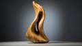 a solitary wooden sculpture