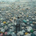 Solitude Amidst the Plastic Tide AI Generative