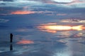 Solitude on the bolivian saltflats