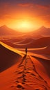 Solitude in the Desert: A Tangerine Dream Journey through the Lo Royalty Free Stock Photo