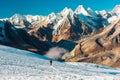 Solitude in the Mountains Solo Climber walking on Glacier