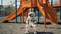 Solitude in Space: Astronaut\'s Reflections in an Empty Playground