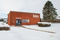 Sollested Bio and theater building on a winter day Royalty Free Stock Photo
