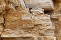Solnhofen plattenkalk, a thin bedded limestone of Jurassic age, in a quarry