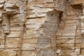 Solnhofen plattenkalk, a thin bedded limestone of Jurassic age, in a quarry