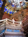 Solo Female Traveler at the Erawan Museum, Bangkok, Thailand Royalty Free Stock Photo