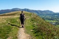 Solo hiker in the Lake District.