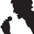 Solo Singer in Silhouette