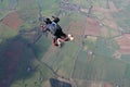 Solo skydiver in freefall Royalty Free Stock Photo