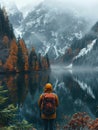 Solo traveler admiring a breathtaking landscape