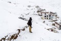 A Solo Traveler - Snow Covered Langza Village, Spiti Valley, Himachal Pradesh