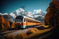 A Solo Traveler Taking A Scenic Train Journey Through Snowcapped Mountains